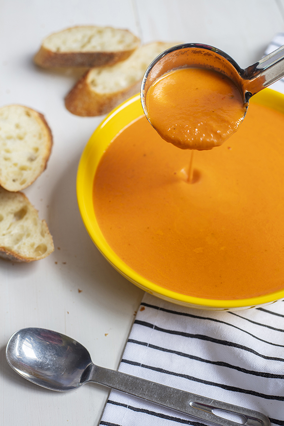 House-made tomato orange soup