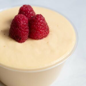 A photo of passionfruit mousse from Elephants Deli