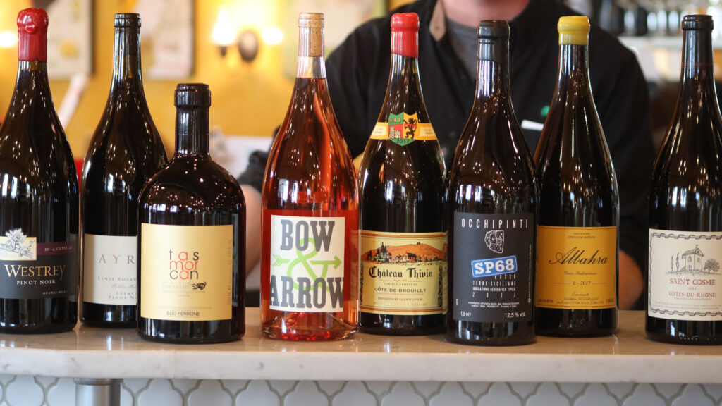 Big bottles of wine