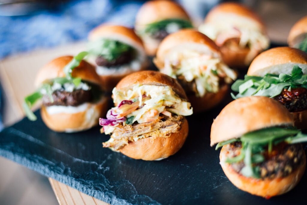 plate of assorted sliders