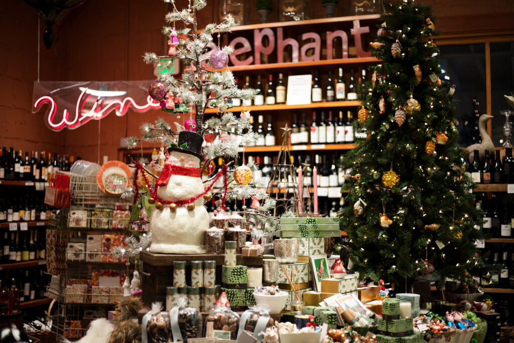 A photo of Elephants Deli taken during the winter holidays
