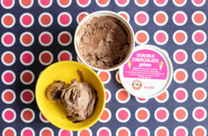 Picture of a pint of double chocolate gelato from Elephants Deli