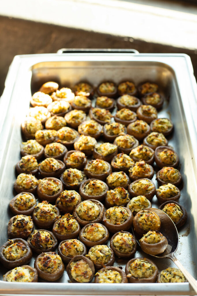 zucchini stuffed mushrooms at leftbank annex