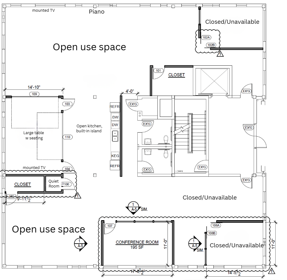 TEDxPortland Event Space Floor Plan